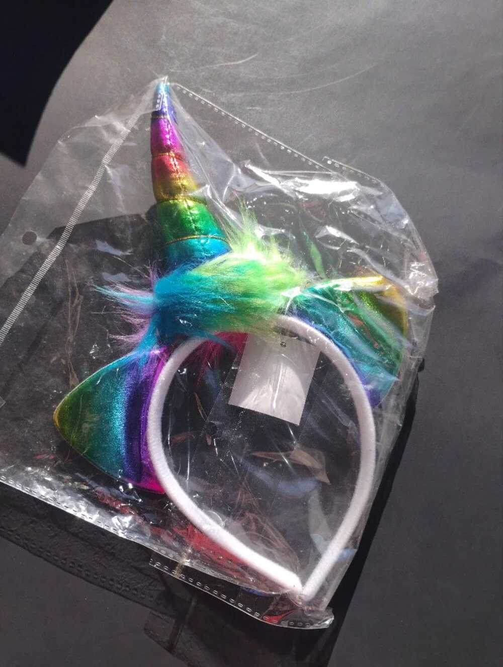 Unicorn Headband Kids Accessory - Rainbow Pink Fur