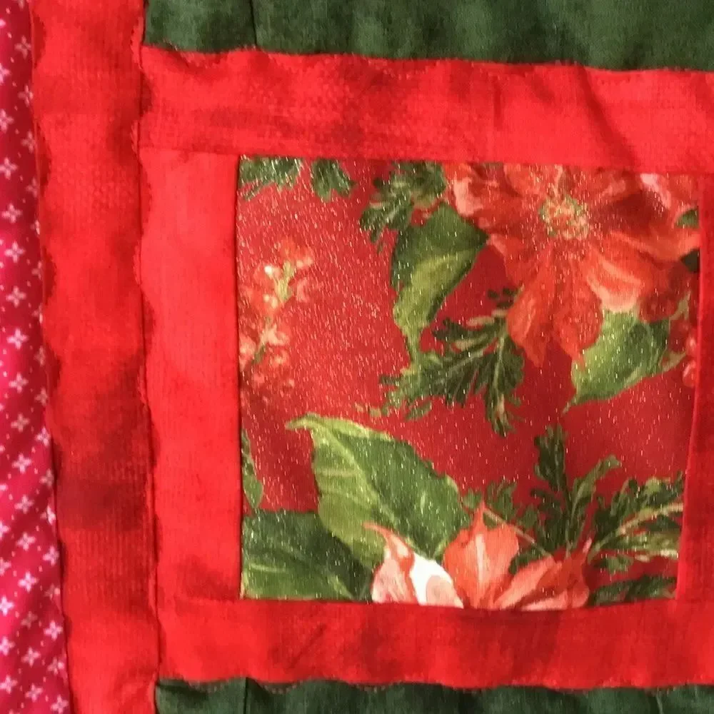 NWT Hand Crafted Holiday Sparkling Quilt