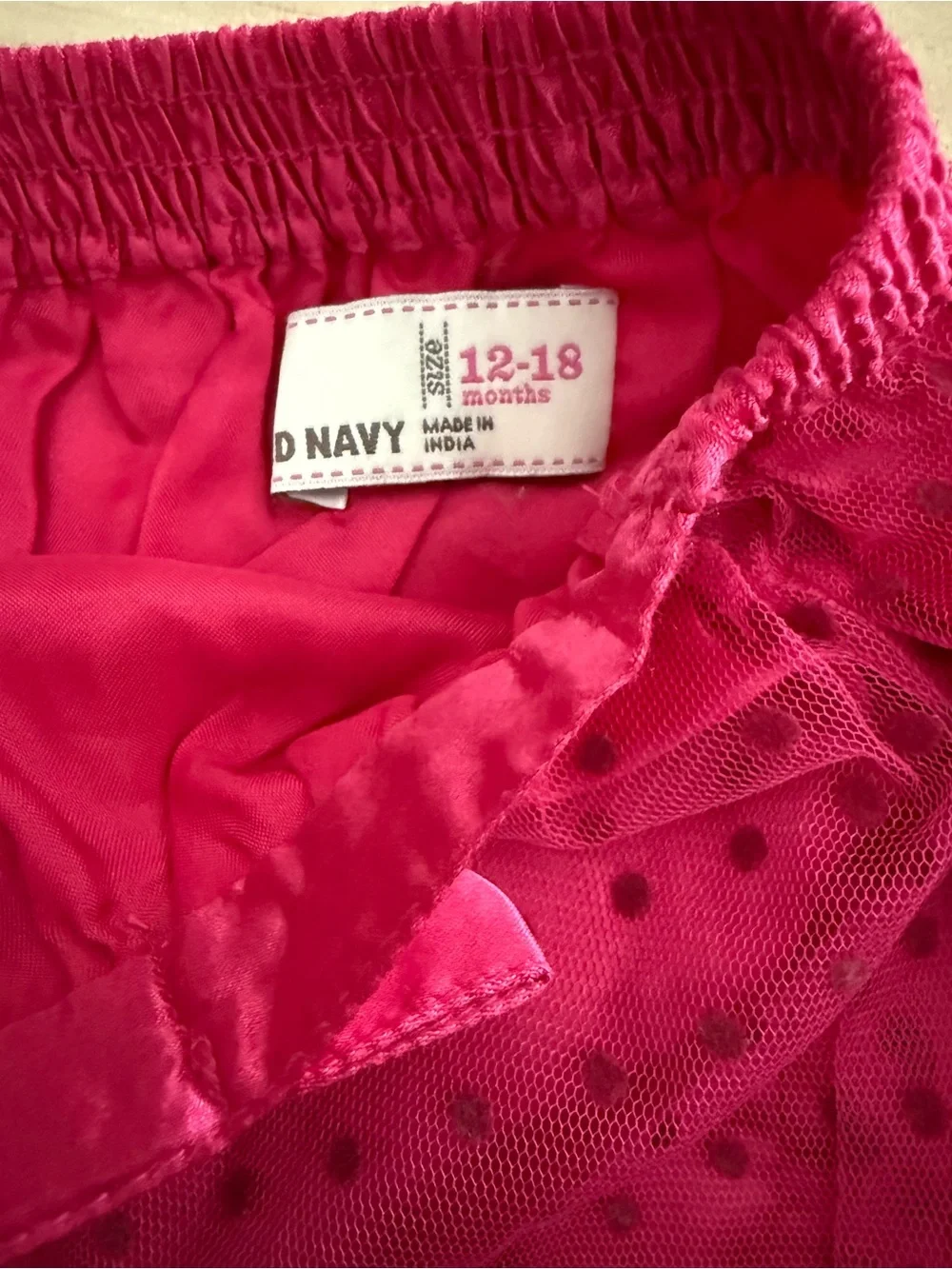 Old Navy Hot Pink Polka Dot Tulle Skirt