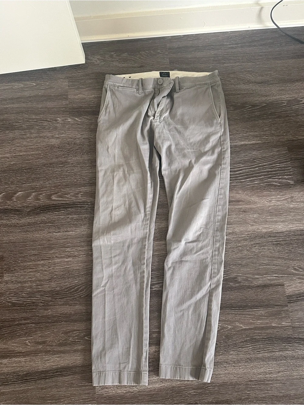 J. Crew Light Gray Slim Stretch Chinos
