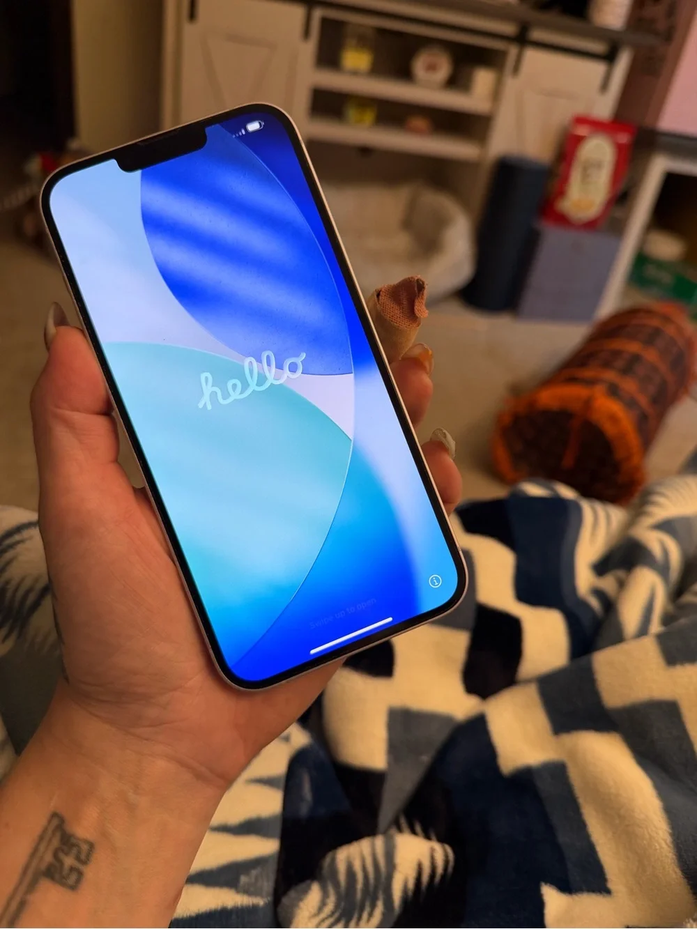 Apple smartphone featuring
