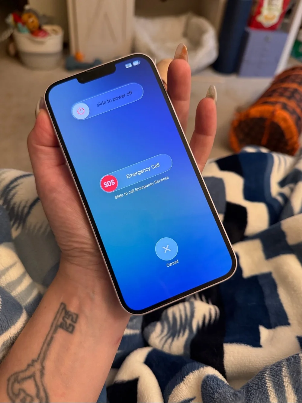 Apple smartphone featuring