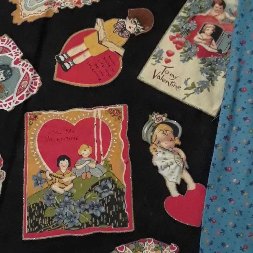 New Pillowcase of Vintage Valentines Day Cards