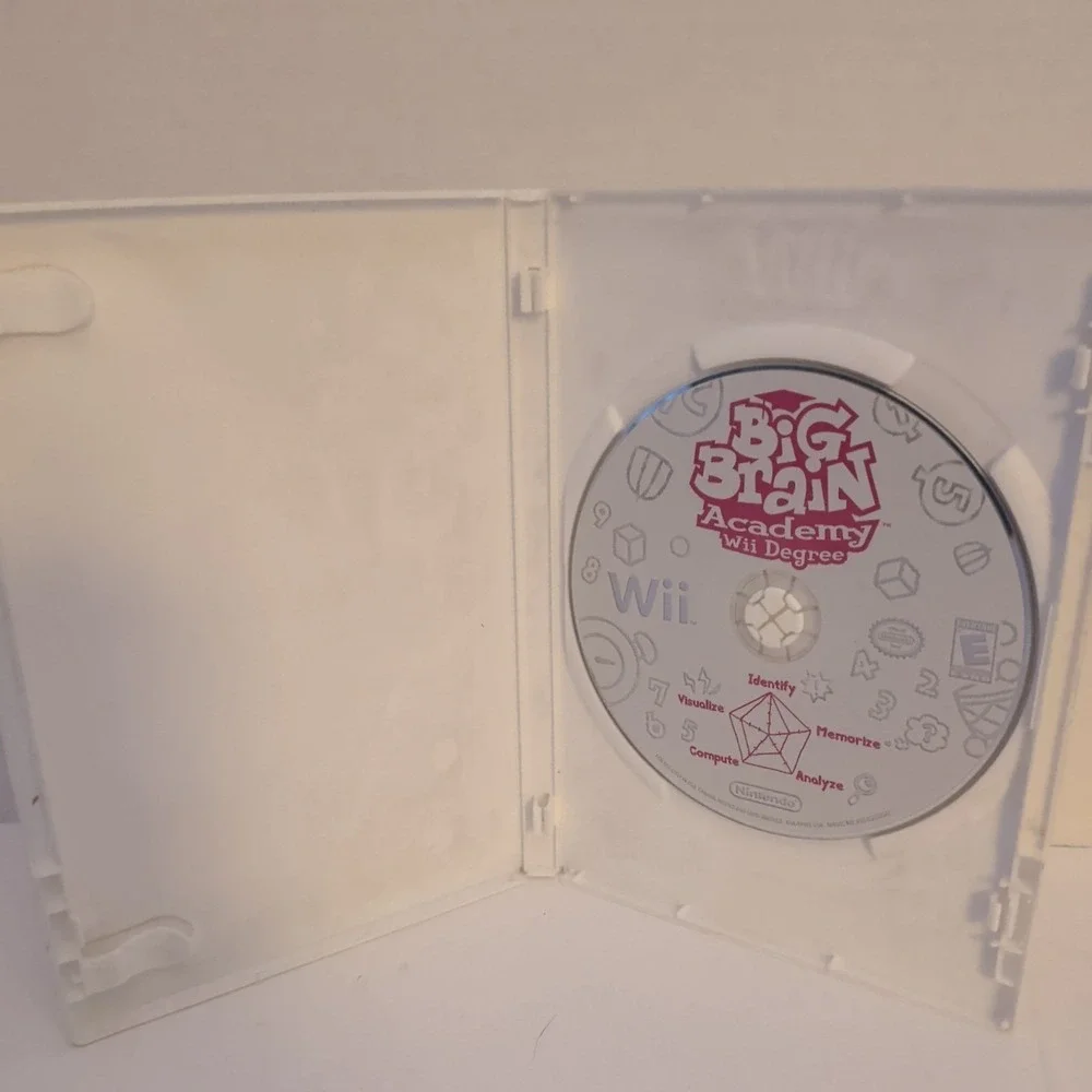 Big Brain Academy Wii Degree Nintendo Wii Game RVL-P-RYWE-USZ Disc & Case