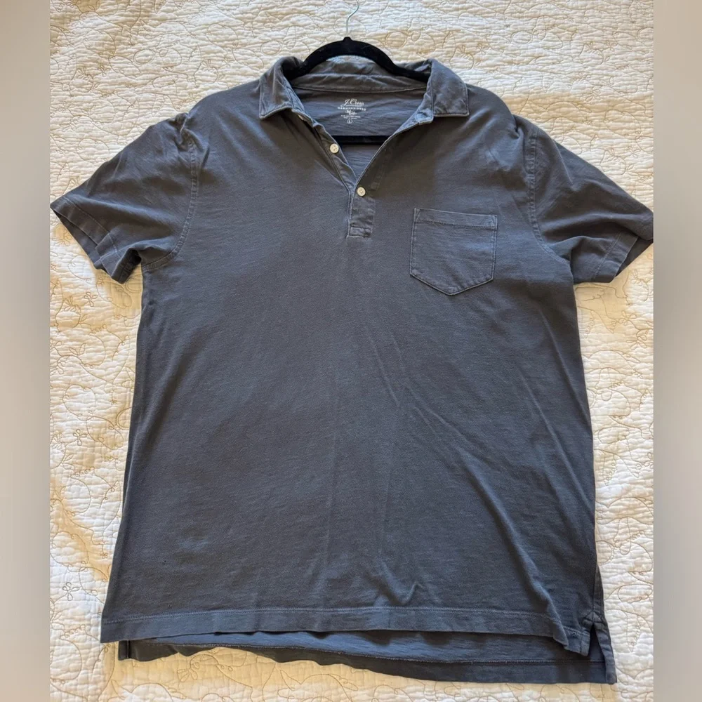 J. Crew Garment-Dyed Slub Cotton Knit Size L