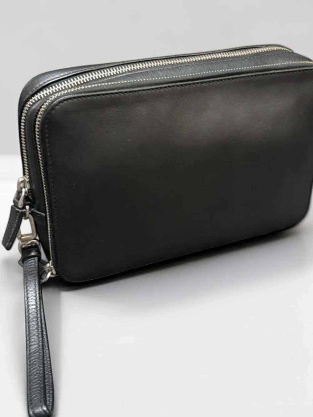 Prada black leather