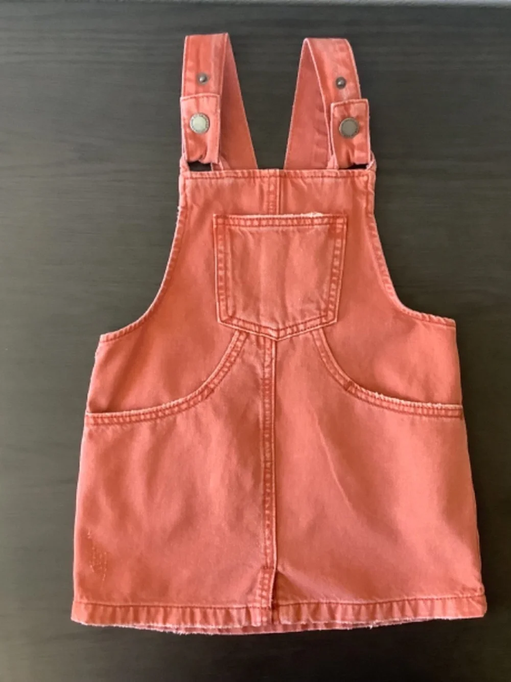 Cotton: On Girls 3T 2pc Denim Overall Dress Orange & Oshkosh B’gosh Tank Top 3T