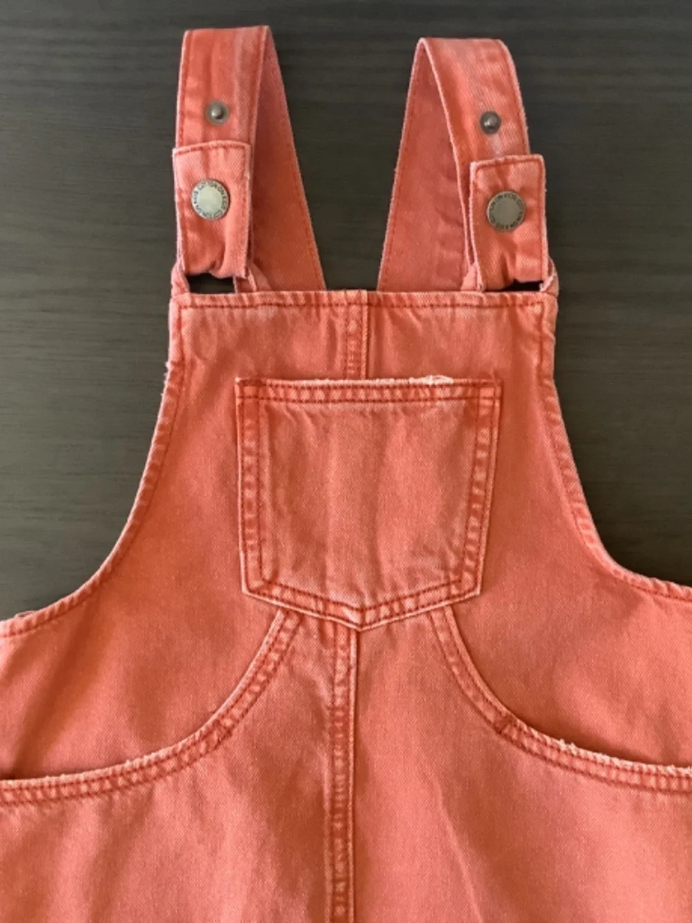 Cotton: On Girls 3T 2pc Denim Overall Dress Orange & Oshkosh B’gosh Tank Top 3T