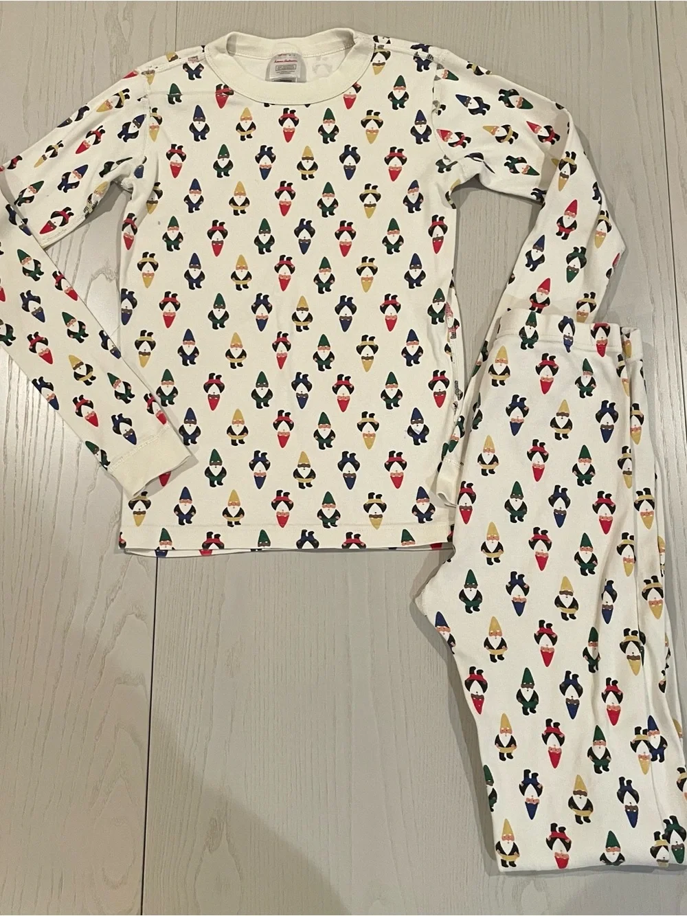 Hanna Andersson HannaJams Long John Pajama Set Rainbow Gnomes - Size 14 160