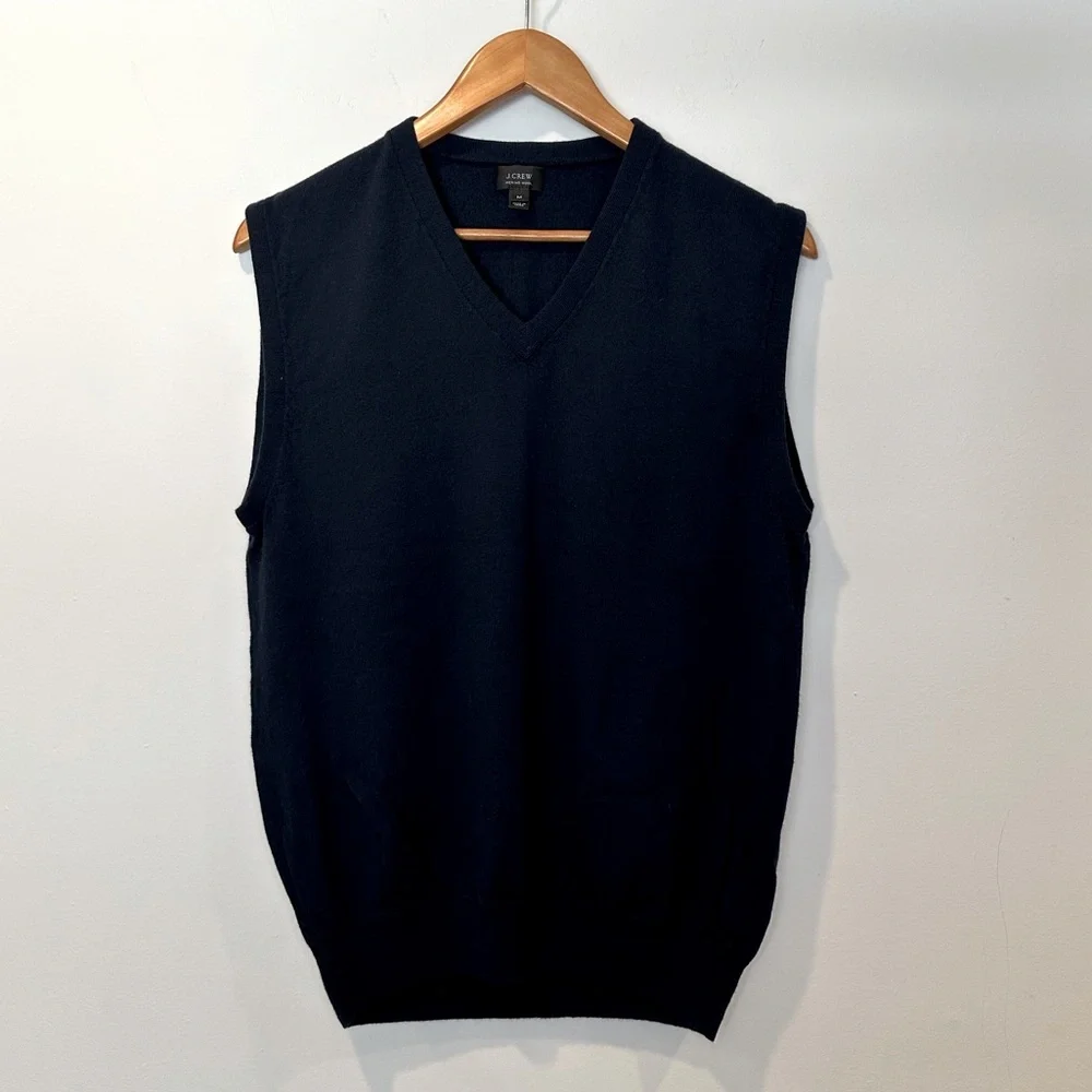 J. Crew Men's Merino Wool Vest in Navy Blue