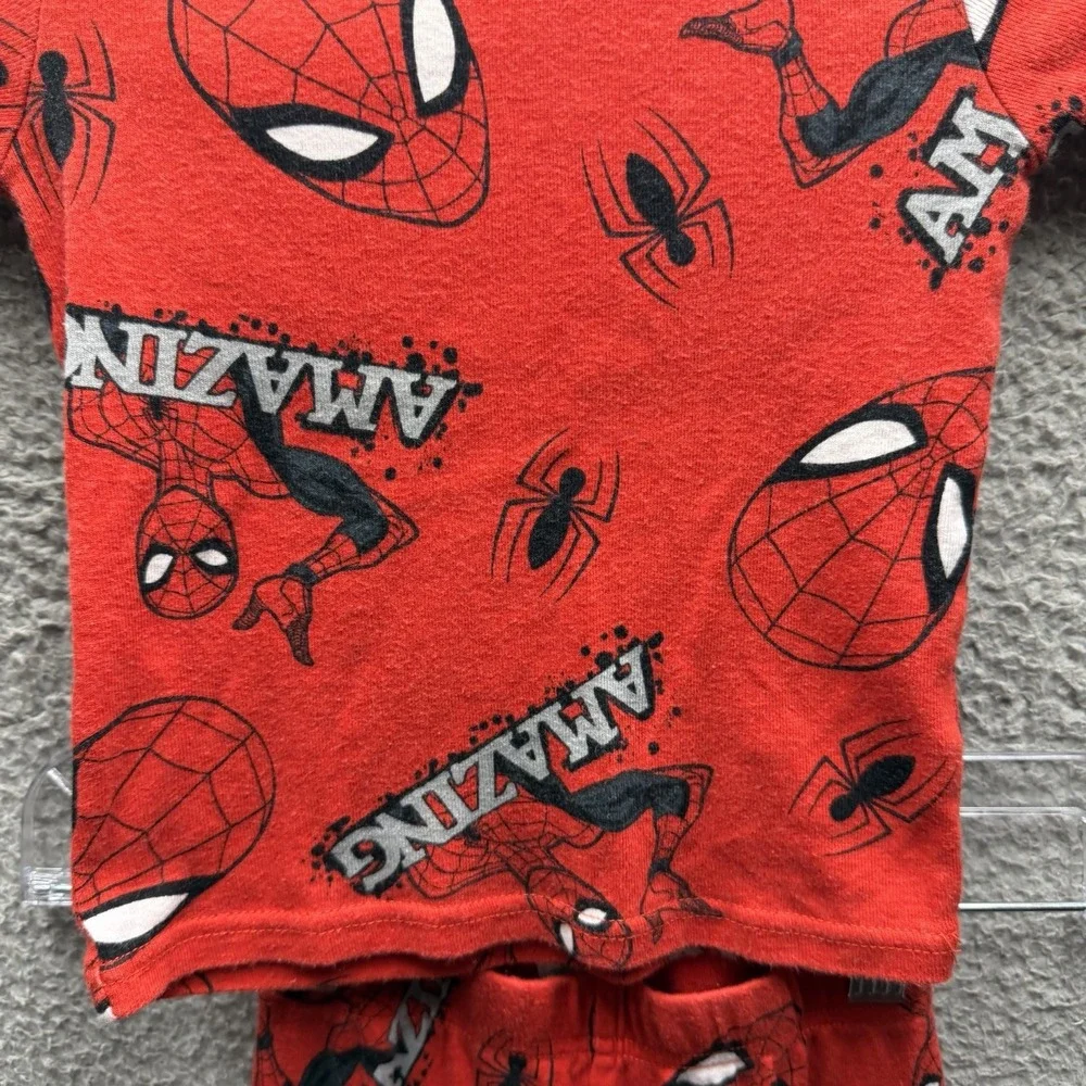 Marvel Pajamas Boys Size 4 Red Spiderman 2 Piece Pajama Set Boys Size 4