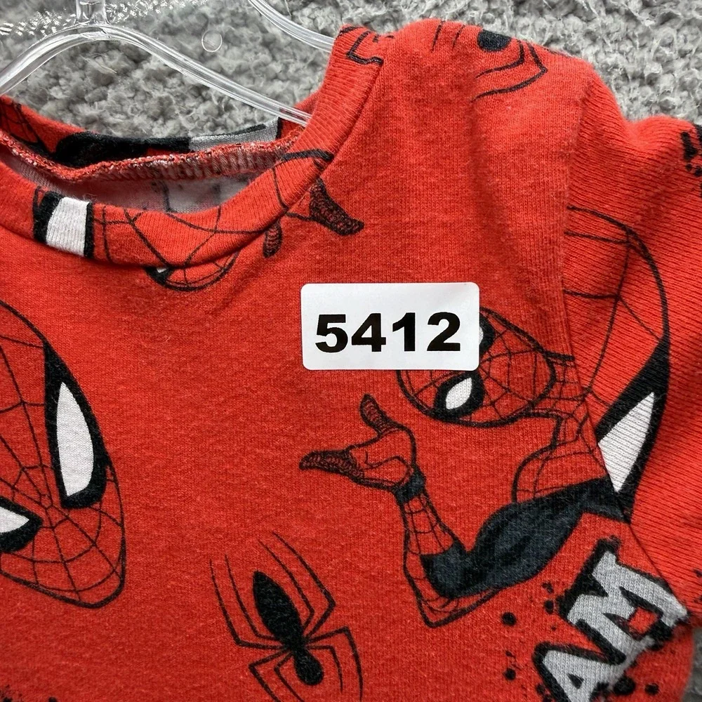 Marvel Pajamas Boys Size 4 Red Spiderman 2 Piece Pajama Set Boys Size 4