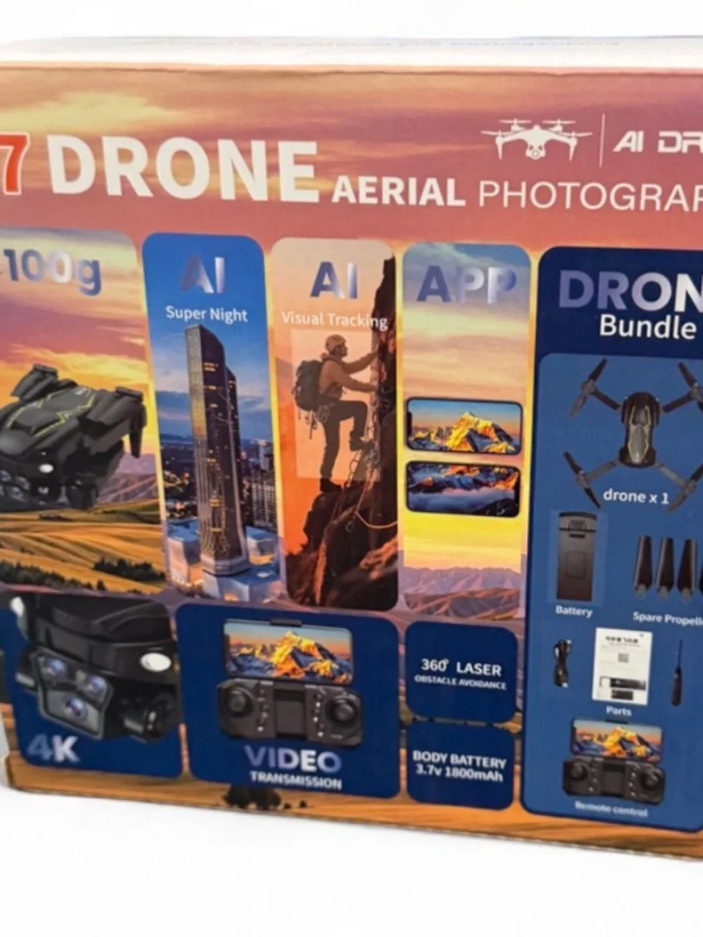AI Drone X7 Foldable 4K Aerial Photography KY601S NIB