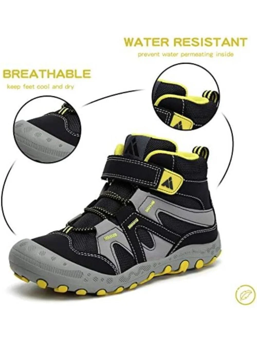 Unisex Water-Resistant Hiking Boots for Boys & Girls - Durable Outdoor Footwear
