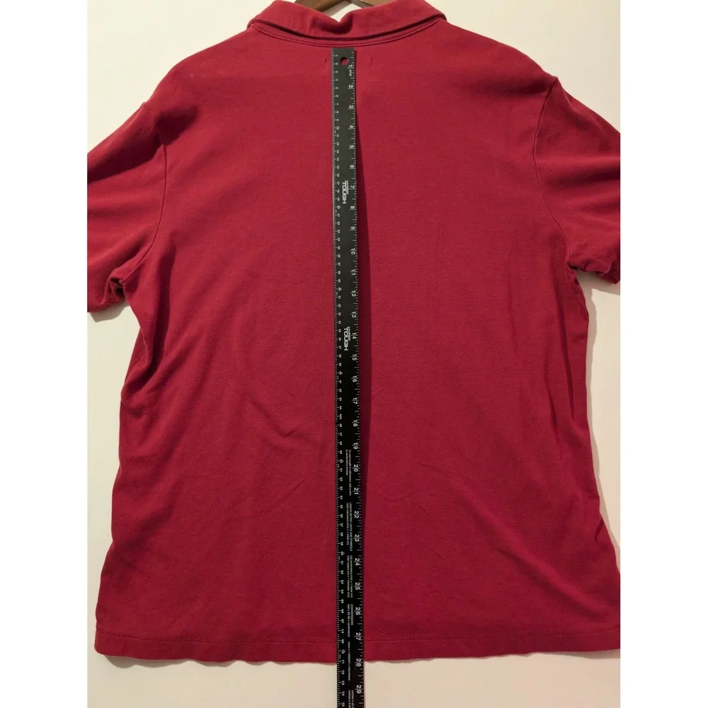 Banana Republic Polo Shirt Mens XL Red Excellent Short Sleeve Casual Solid Top