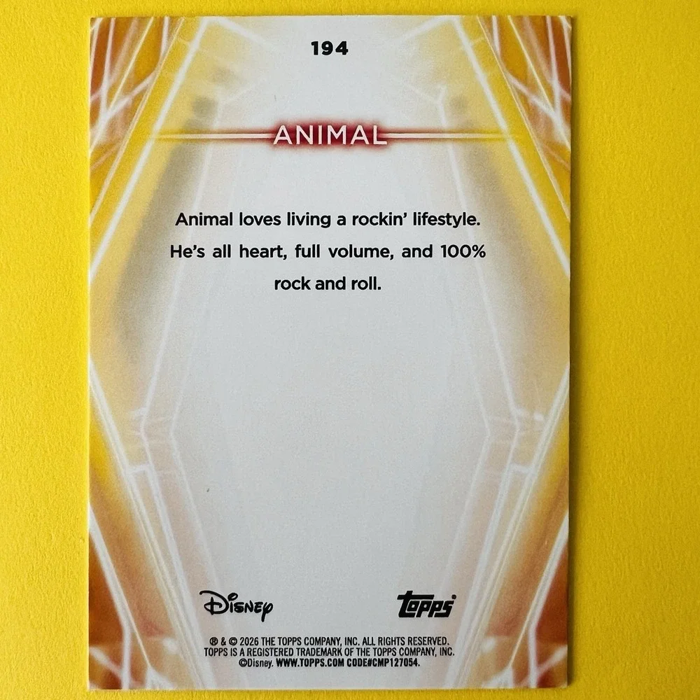 2026 Topps Disney Neon Animal #194 The Muppets Base‎ Card
