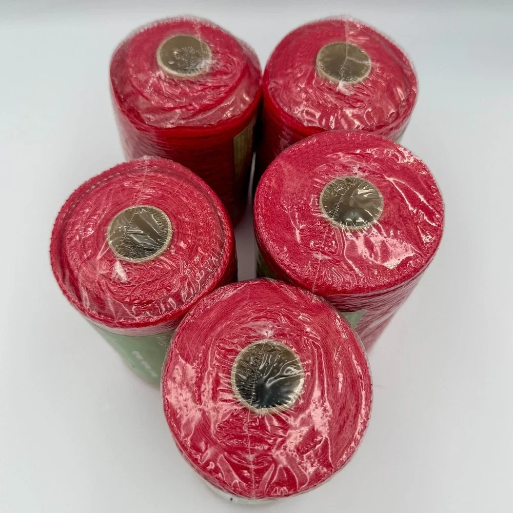 Celebrate It Red Metallic Holiday Mesh 5.5in x 10yd 5 Rolls Christmas Decor