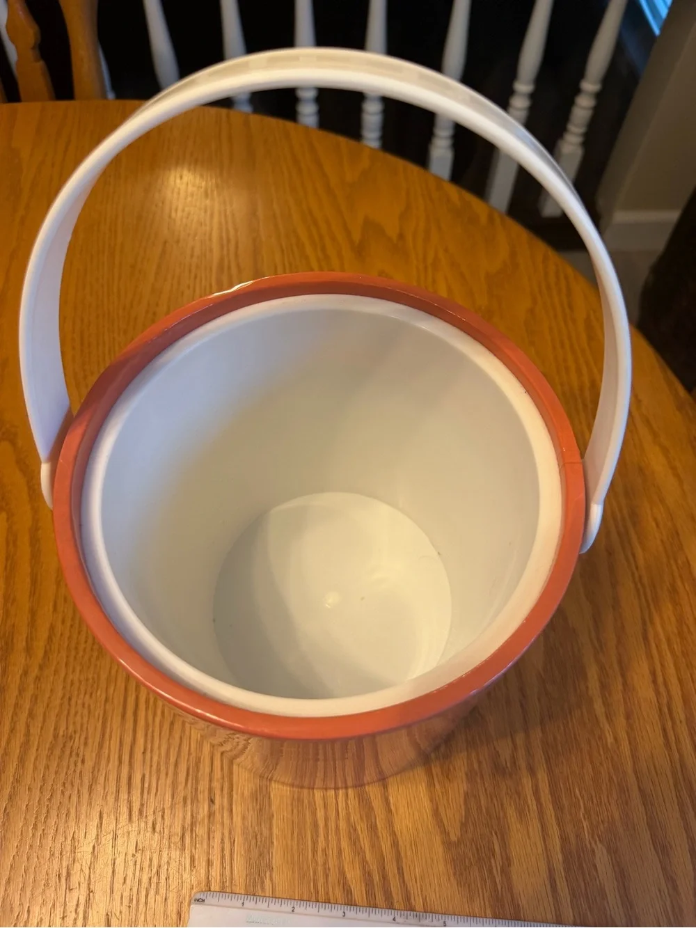 Vintage Mr Ice Bucket Orange Ice Bucket with Lid Made in the USA