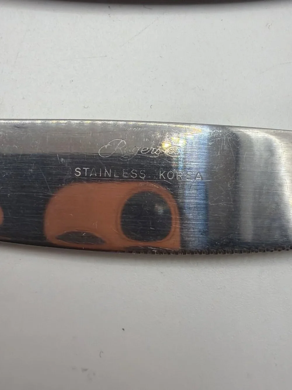 Rogers‎ Stainless Korea Vintage Floral Flat Handle Dinner Knives Set Of 6