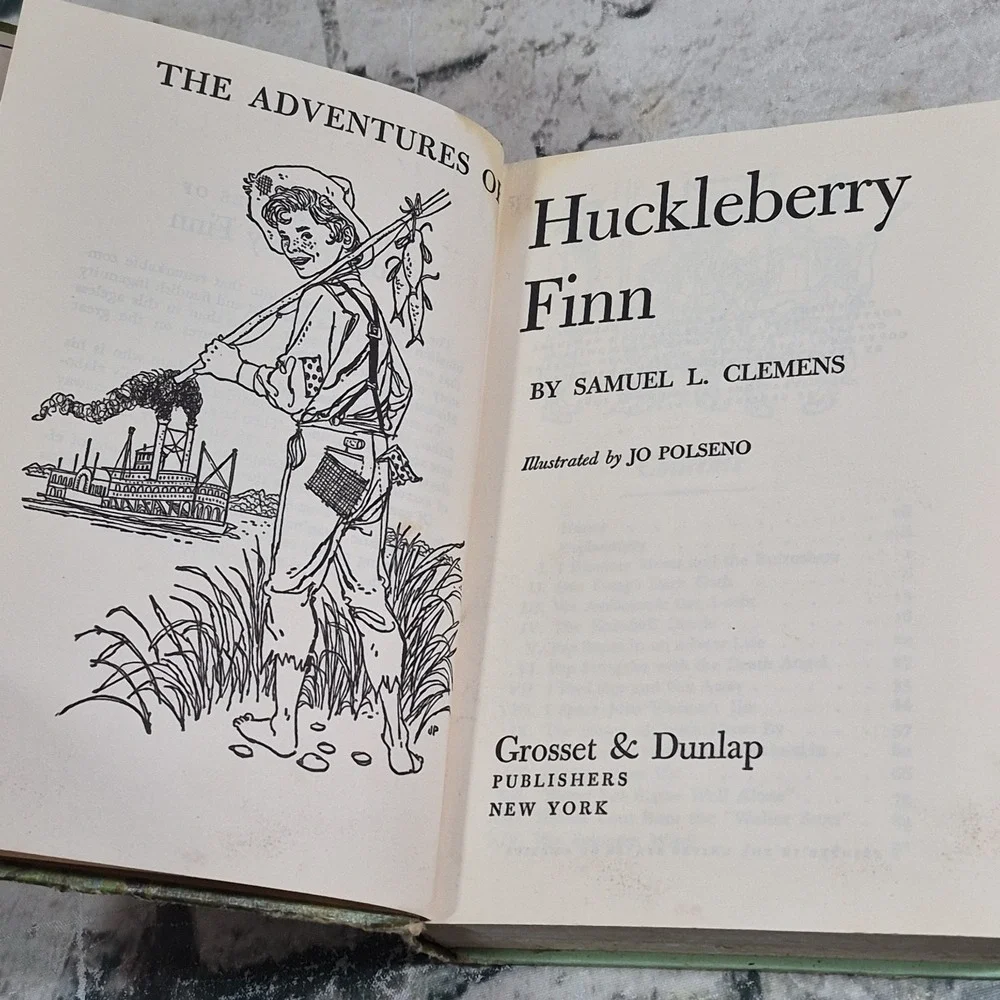 The Adventures of Huckleberry Finn by Samuel Clemens - Grosset & Dunlap, 1963‎