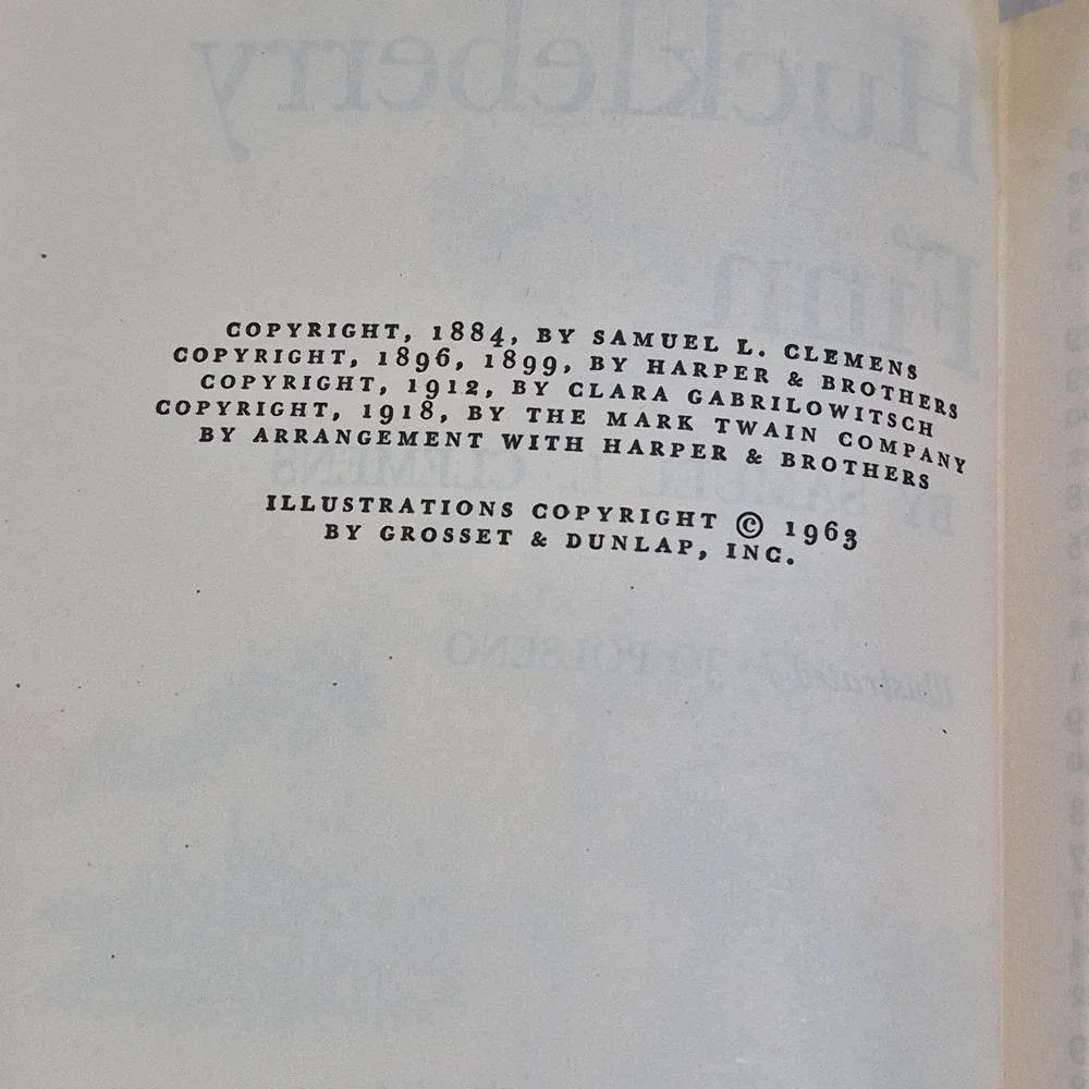 The Adventures of Huckleberry Finn by Samuel Clemens - Grosset & Dunlap, 1963‎