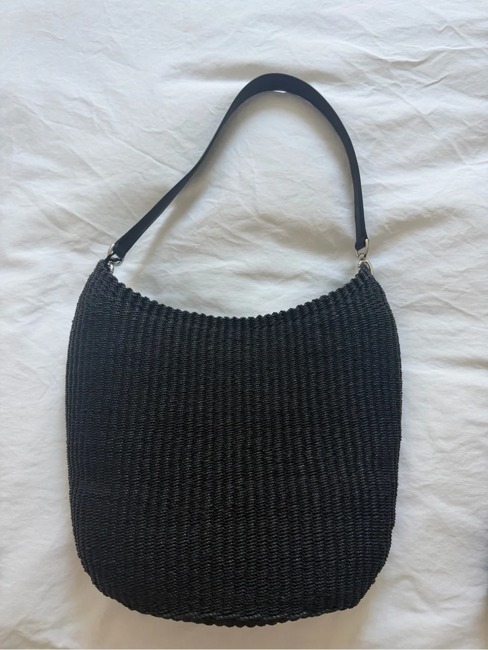 Phoebe Philo Small Slope Sling Bag - Black - Woven
