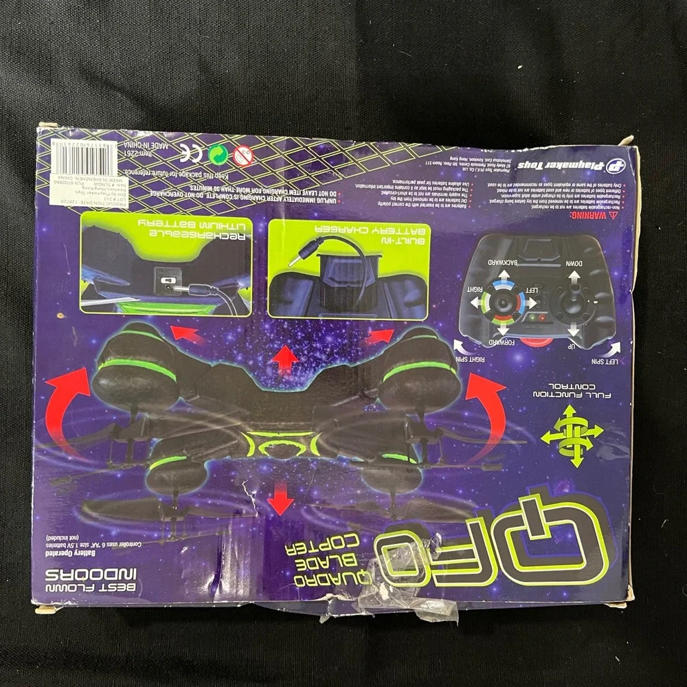 Playmaker Toys QFO Quadro Blade Copter 12in Infrared Remote Control Drone 226118