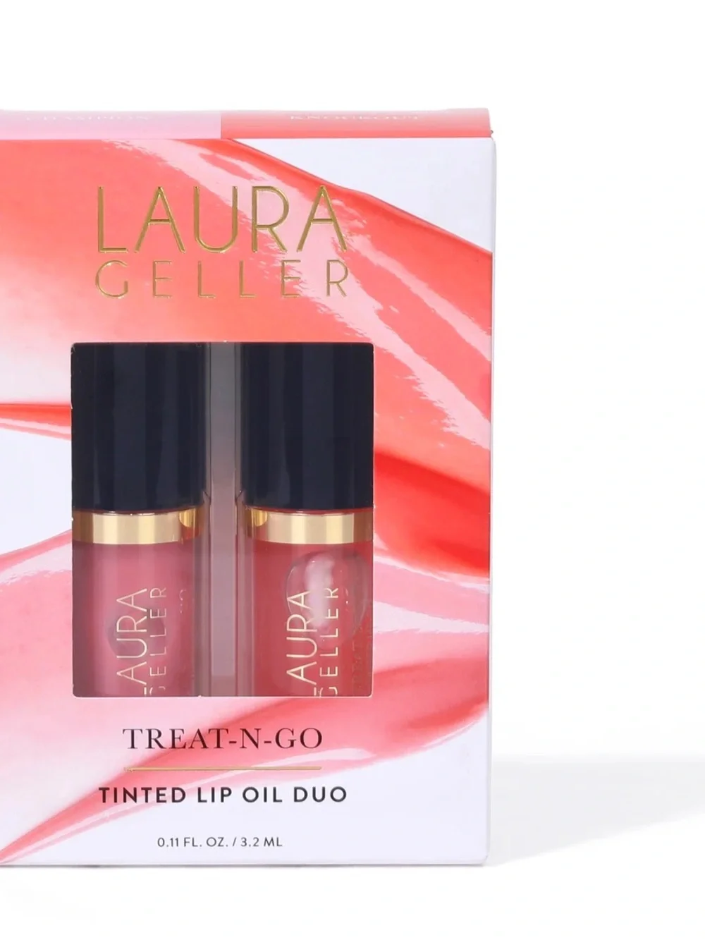 Laura Geller Treat-N-Go Tinted Lip Oil Duo — Rose Pink Shades- NWT