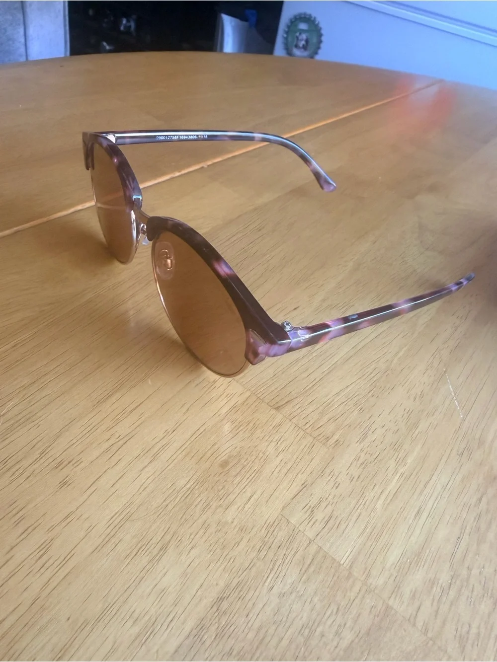 Tortoise Shell Sunglasses Brown Mirrored Lens