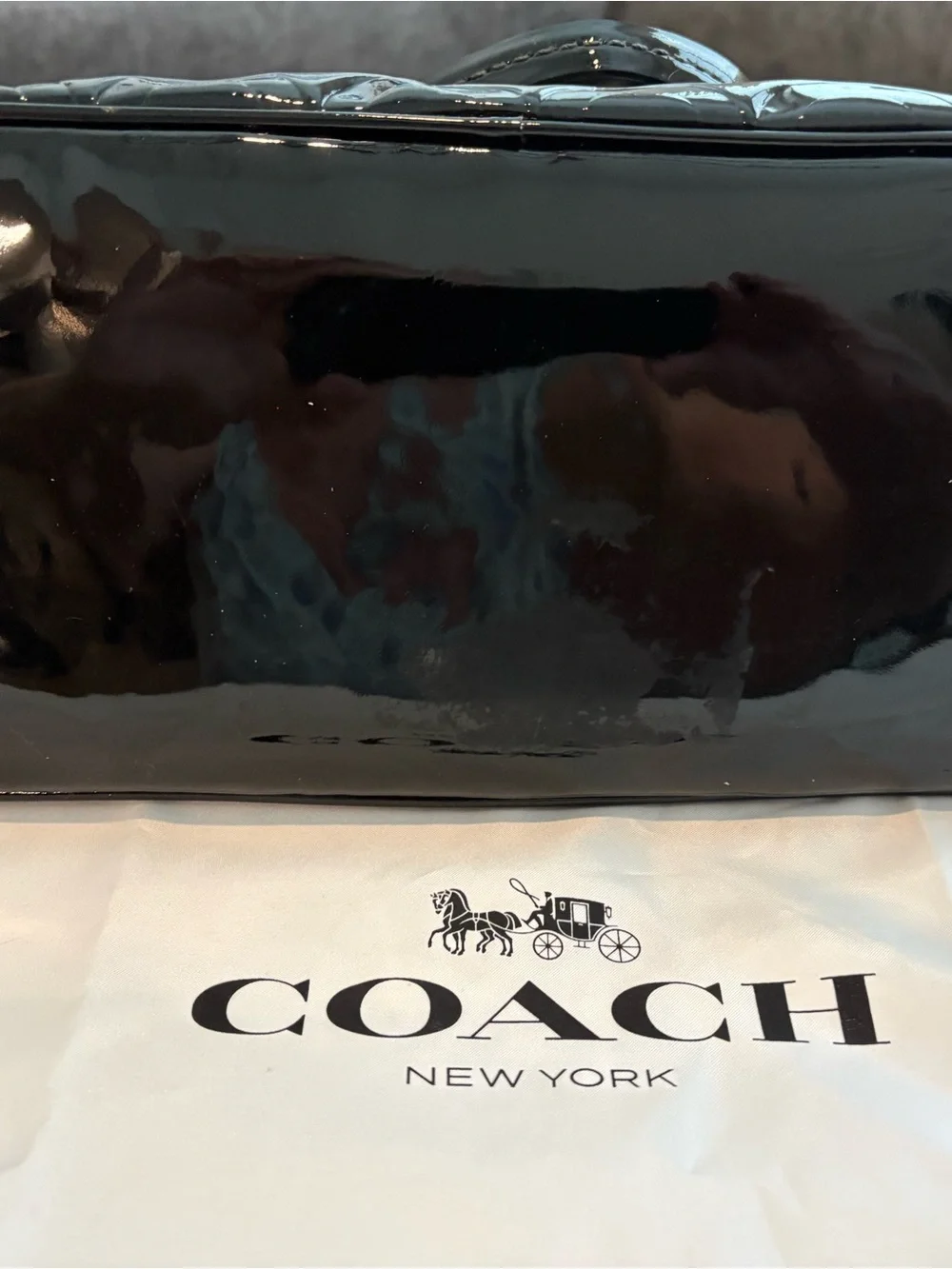 Coach shiny patent