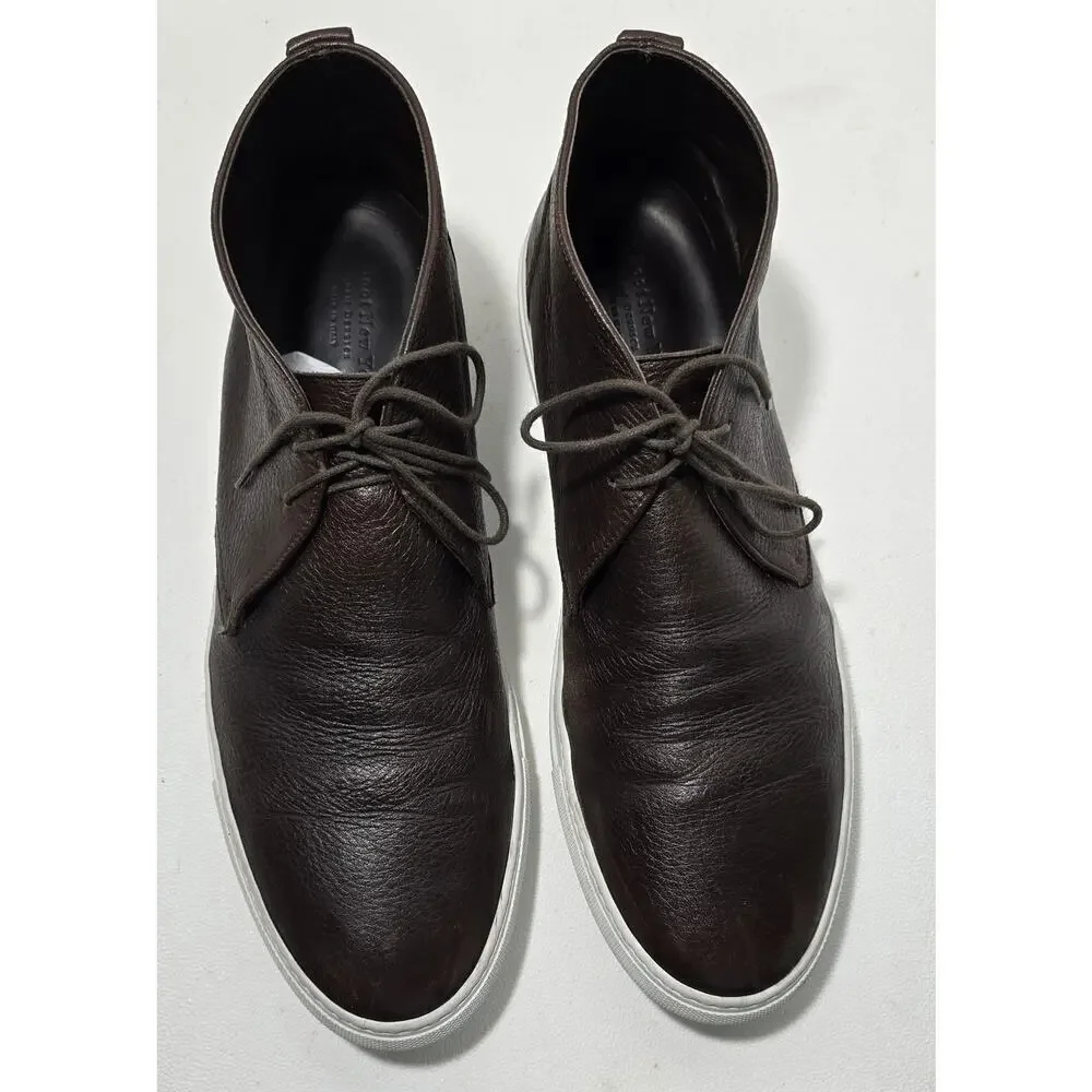 Adam Derrick To Boot New York Ankle Boots Cervo Leather Lace up Brown SZ 12