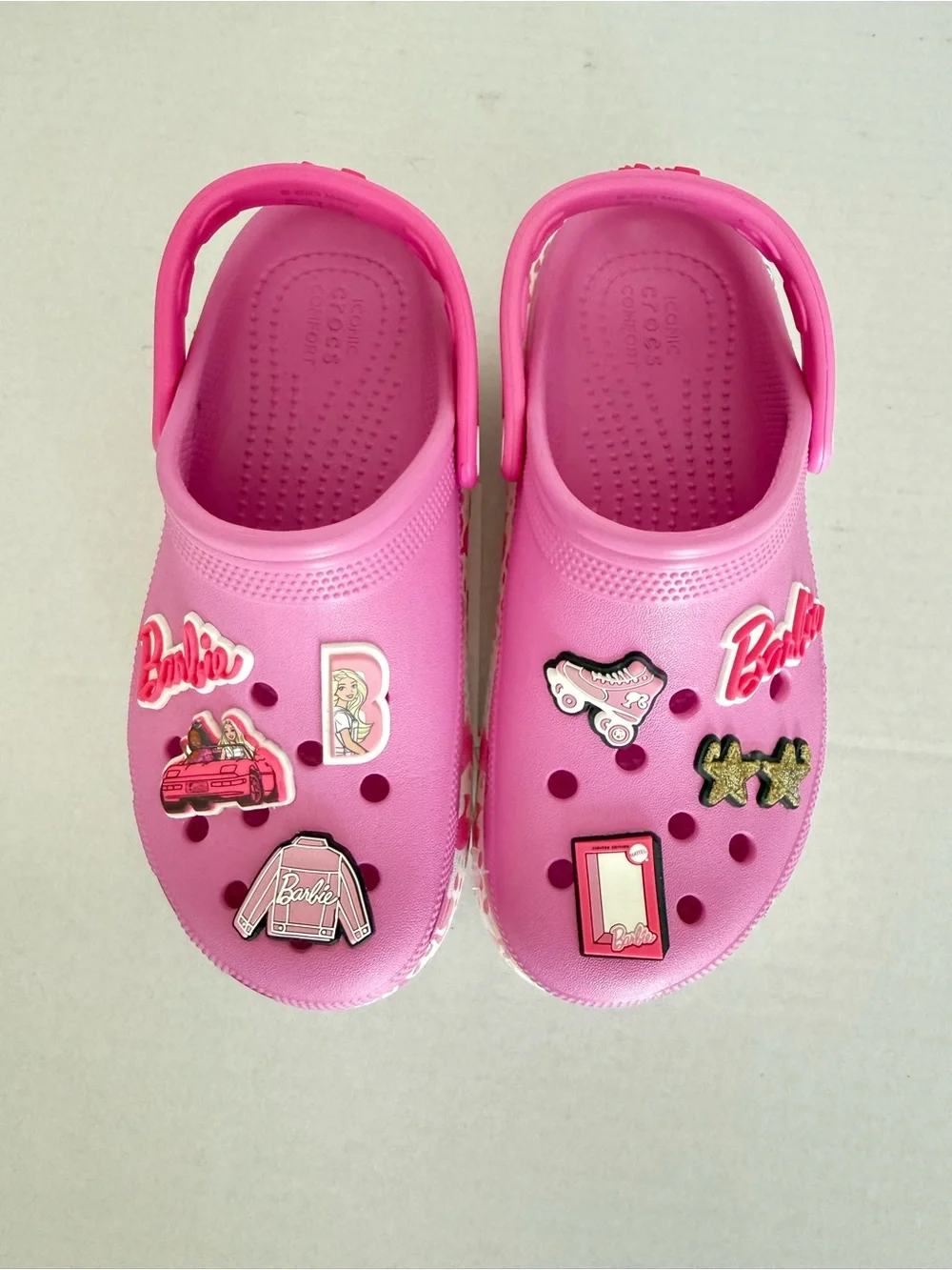 Crocs Kids' Barbie Cutie Crush Clogs Taffy Pink Water Shoes Girl Size 4 New