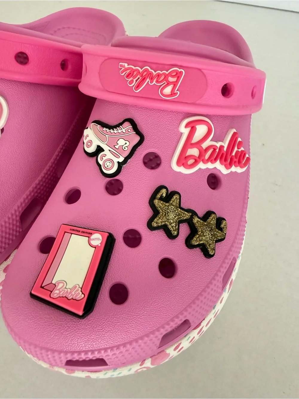 Crocs Kids' Barbie Cutie Crush Clogs Taffy Pink Water Shoes Girl Size 4 New