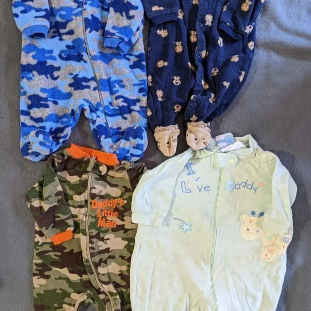 (4)‎ Newborn sleepers pajamas Footed one piece zip up