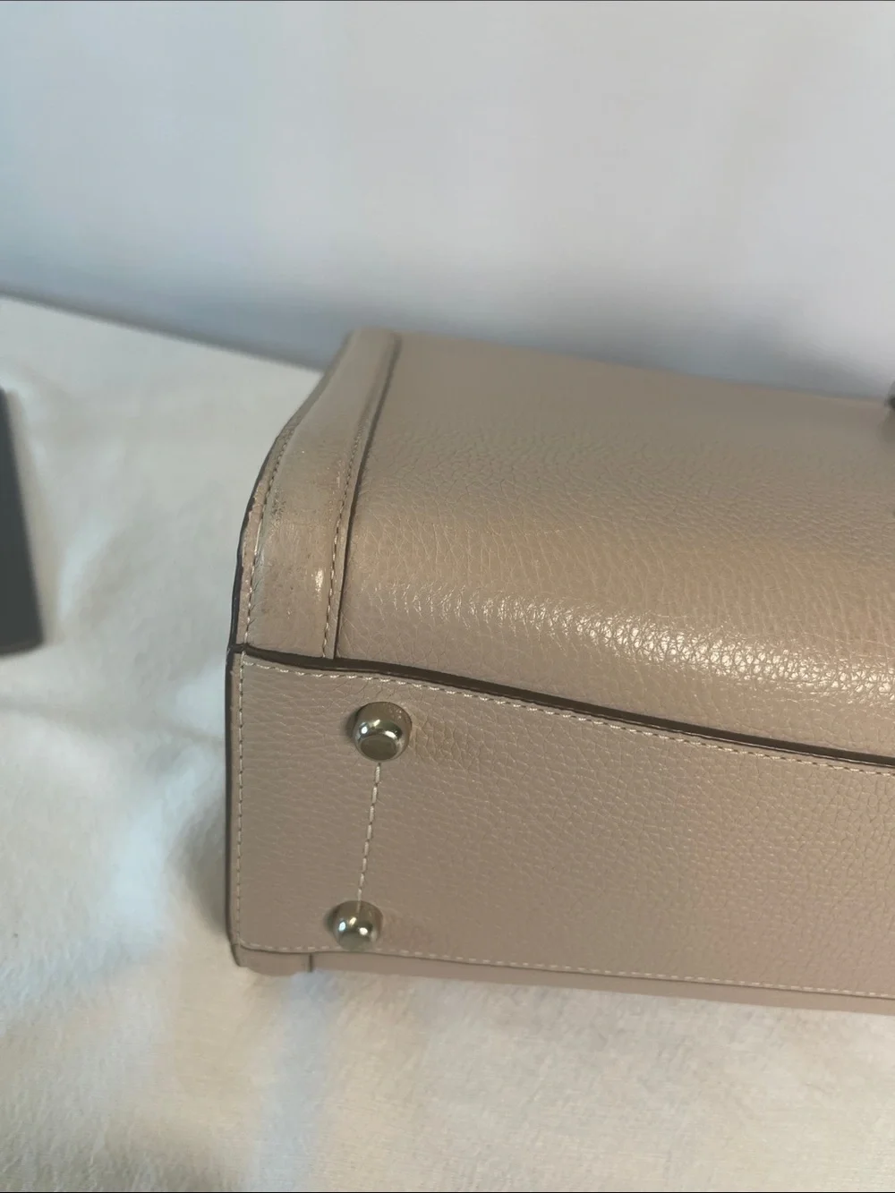 Coach 88037 Zoe Carryall Grey Birch Pebble Leather Satchel Crossbody