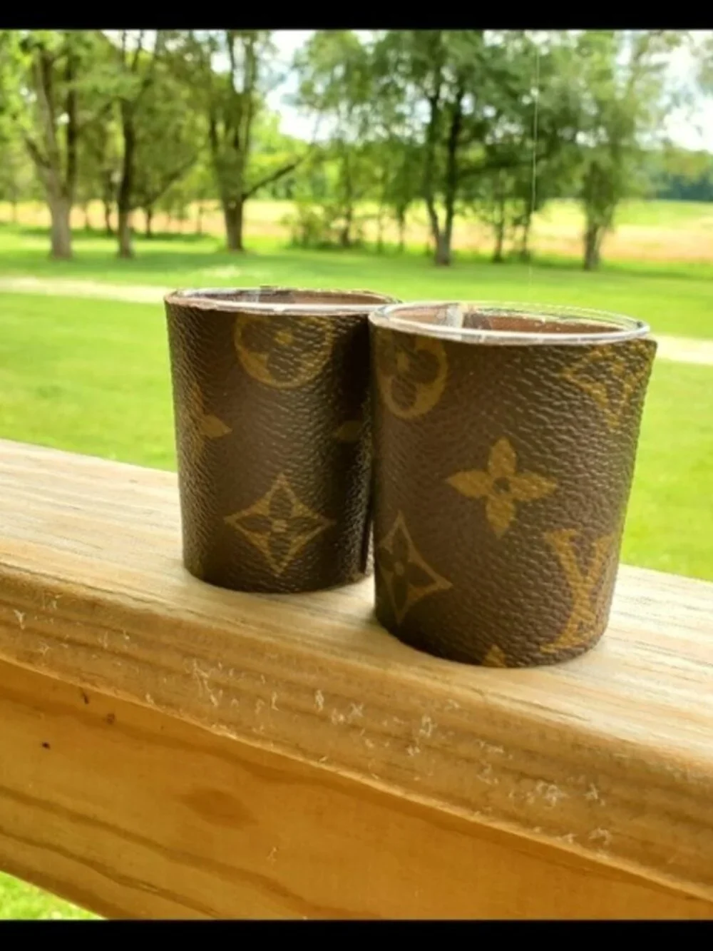 Louis Vuitton Candle Holders with Candles