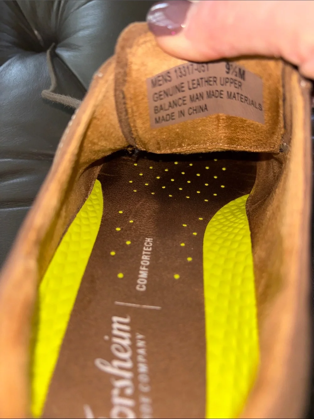 Florsheim suede size leather