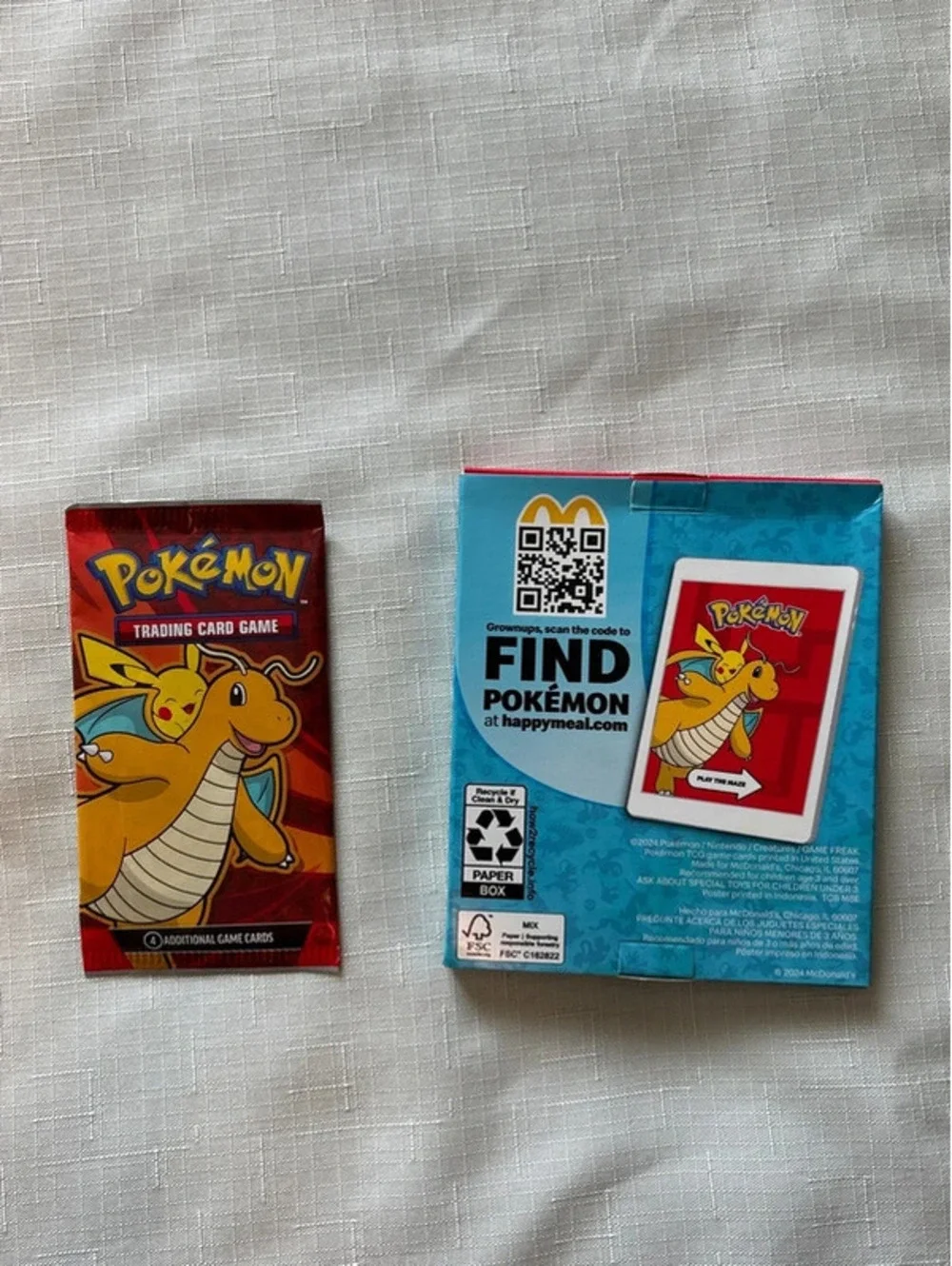Pokemon McDonald’s Sealed 2024 Pack + Sticker Activity Sheet Box
