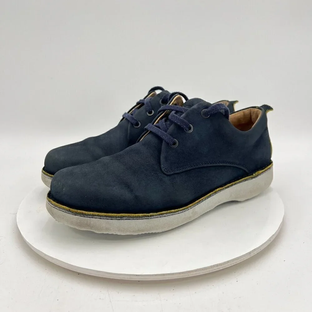 Samuel Hubbard 3216 Men Size 9.5M Blue Navy Suede Lace Up Derby Casual Shoes