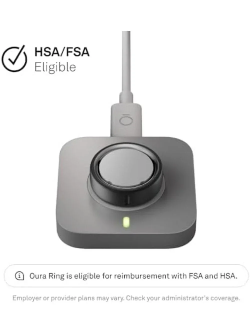 Size 10 Oura Ring 4 Charger - USB-C Charging Dock & Cable for Smart Ring
