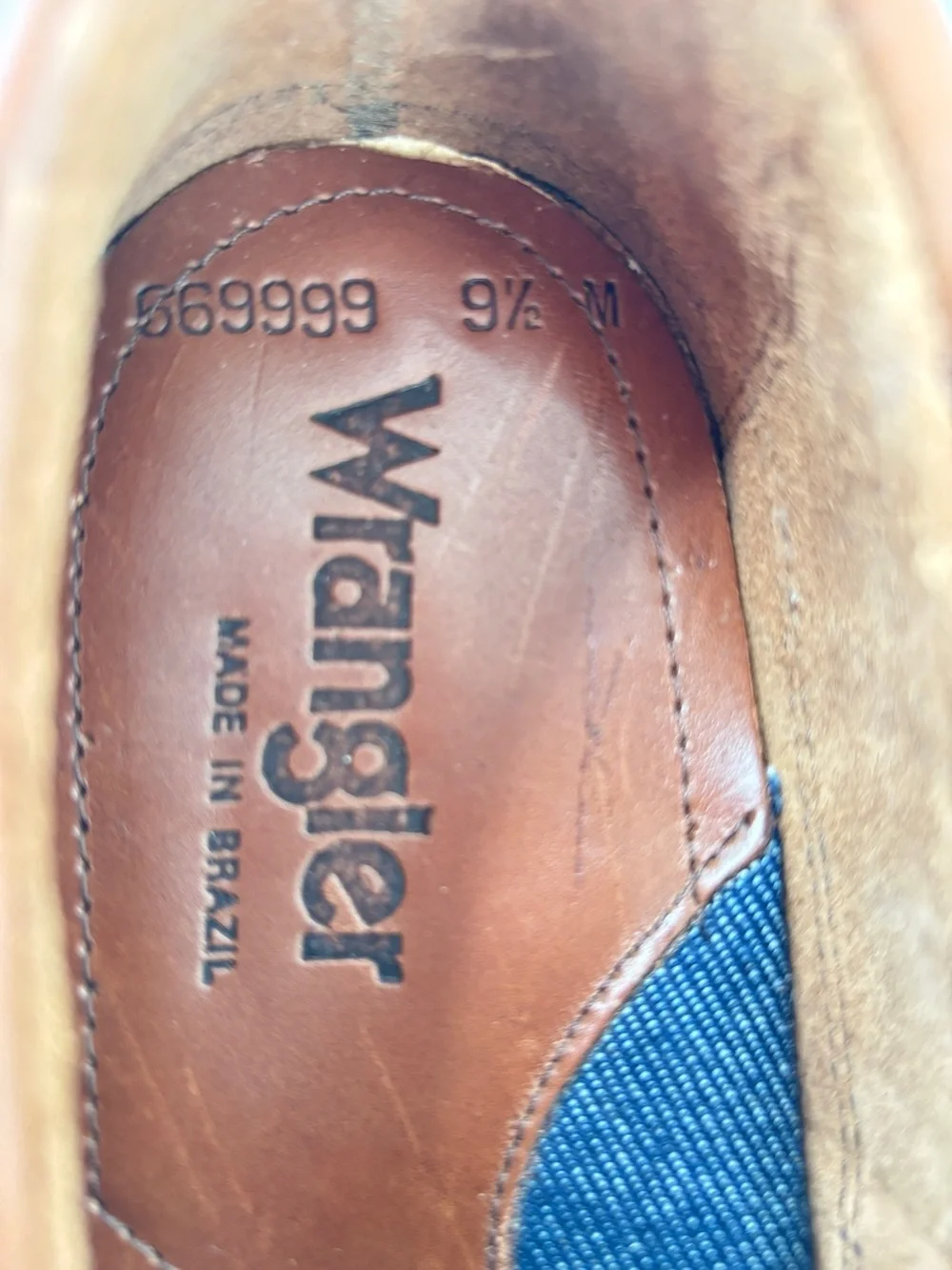 Wrangler Brown Leather Boat Shoes Mens 9.5 M Rugged Sole Crafted in Brazil NEW!