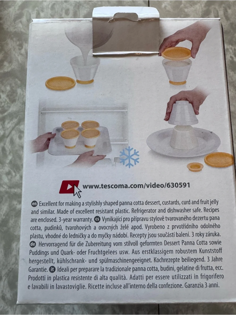 New in packaging-Tescoma Delicia Panna Cotta Mold - White