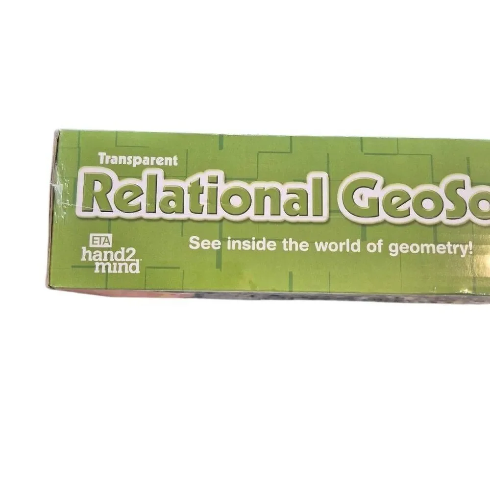 Hand2mind Transparent Relational GeoSolids (14-Piece Geometry Set) NEW
