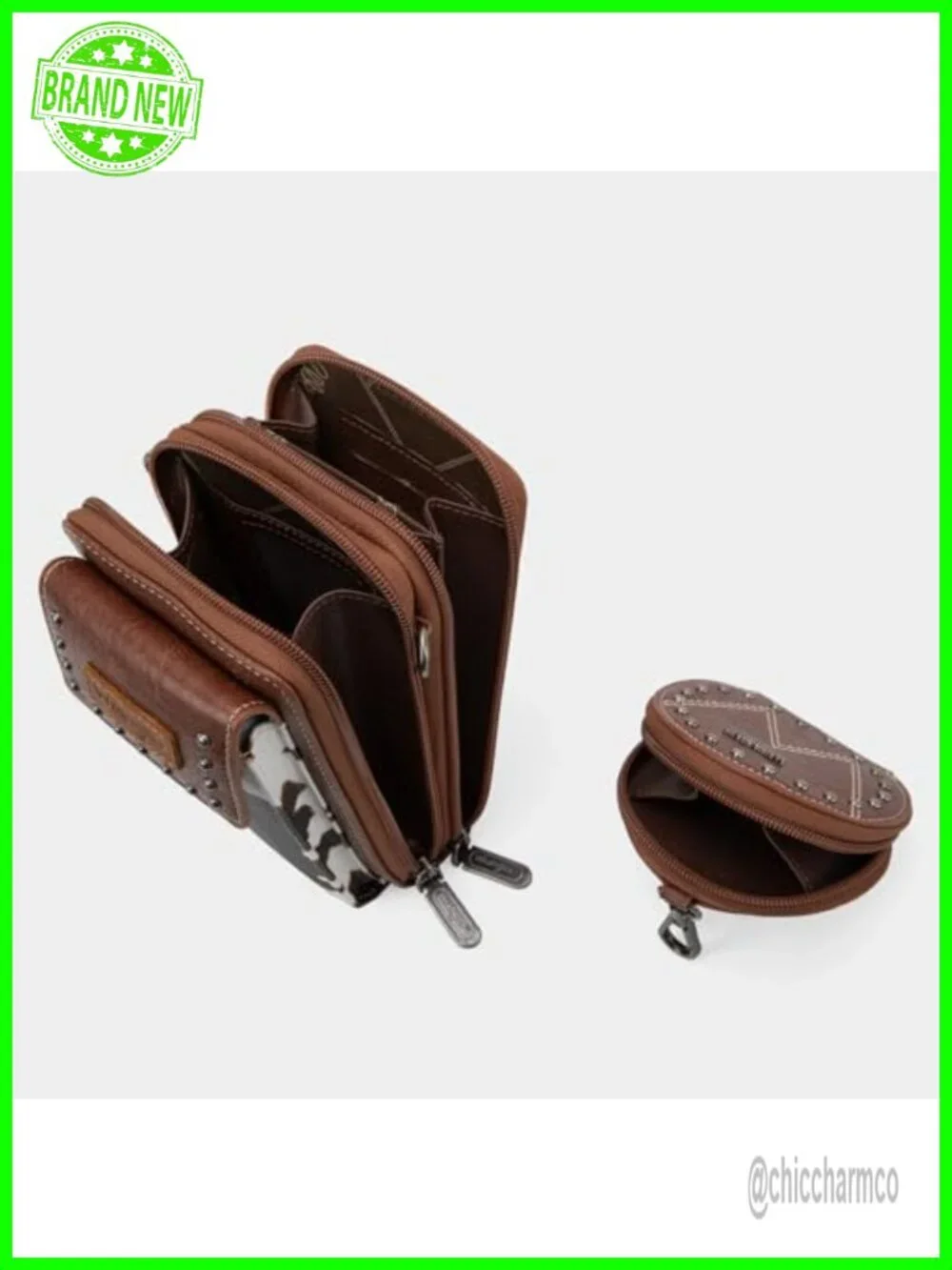 3-Piece Doctor Bag Set Top-Handle Satchel with Phone Bag & Coin Purse