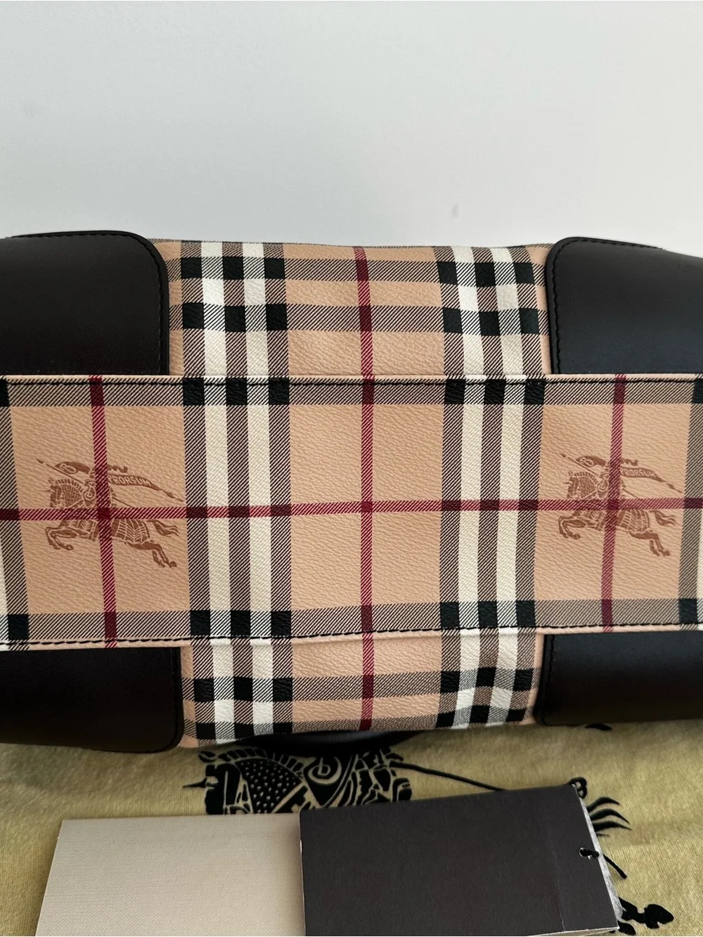 Burberry structured satchel