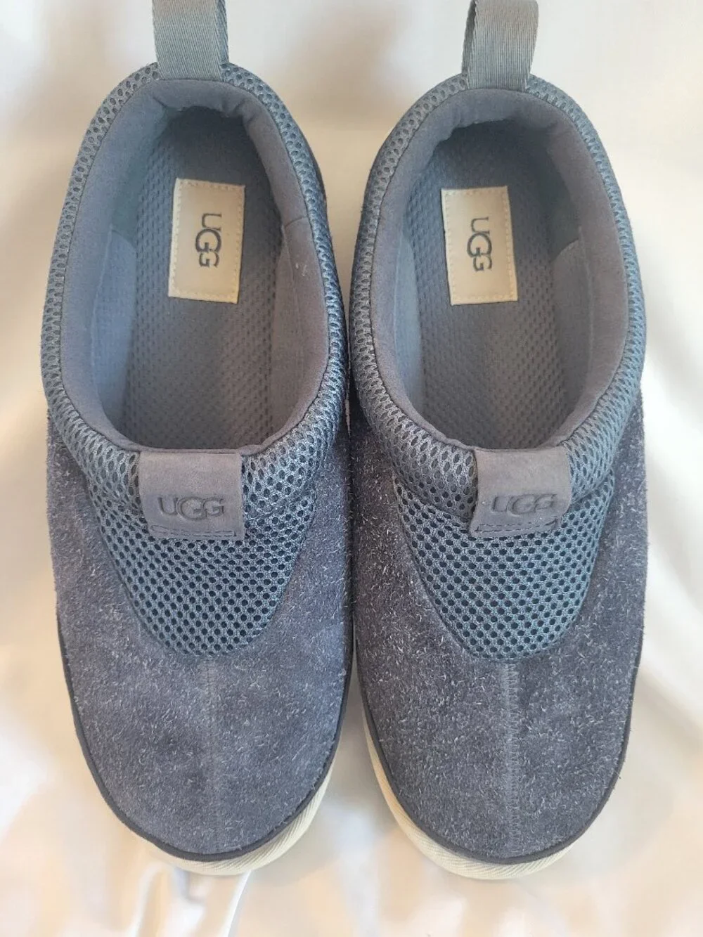 UGG Tasman IOE Mens 10 NWOT Suede Slip On Clog Slippers Shoes Blue Gray Slip On