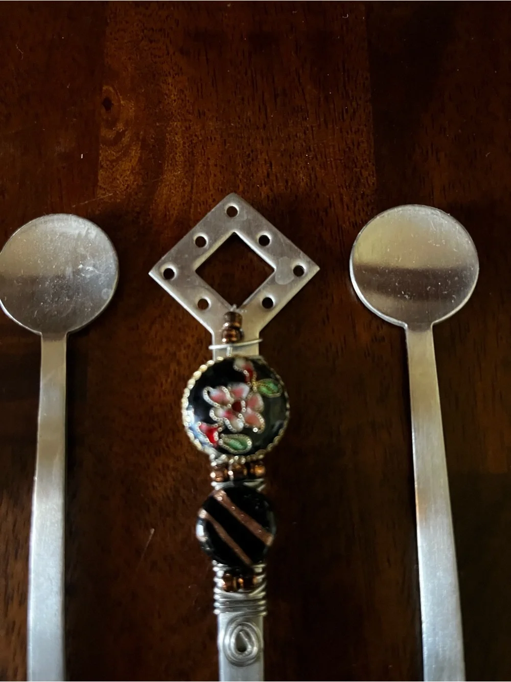 Crate&Barrel Multicolored Beaded Cocktail Spoons