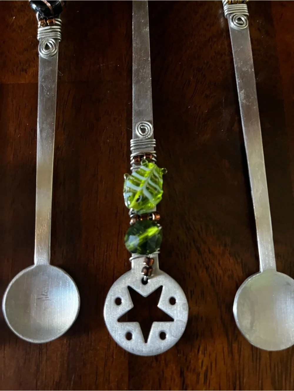 Crate&Barrel Multicolored Beaded Cocktail Spoons
