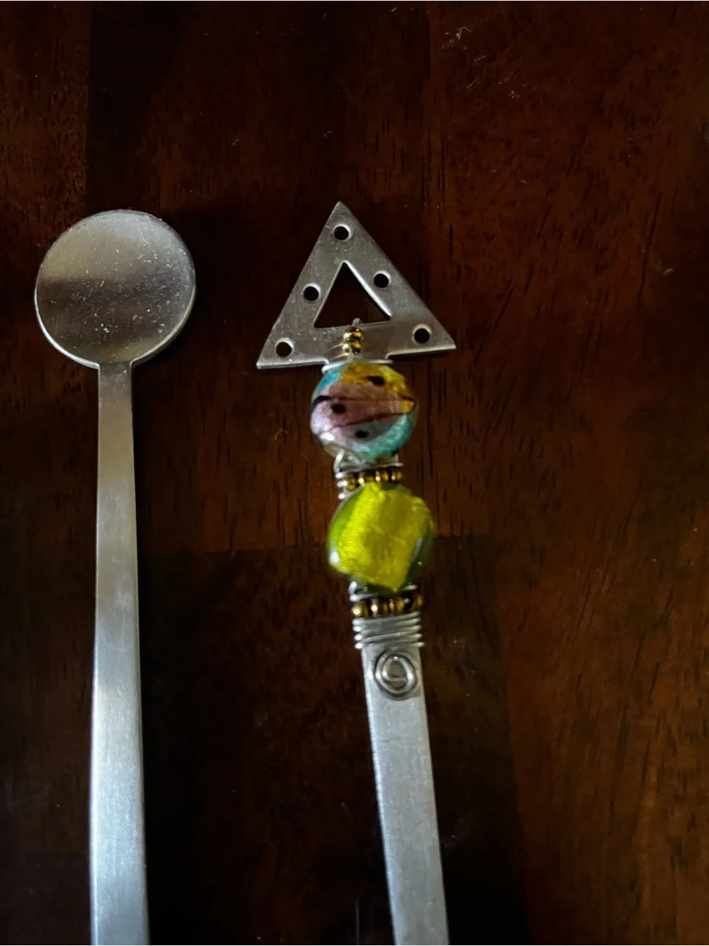 Crate&Barrel Multicolored Beaded Cocktail Spoons