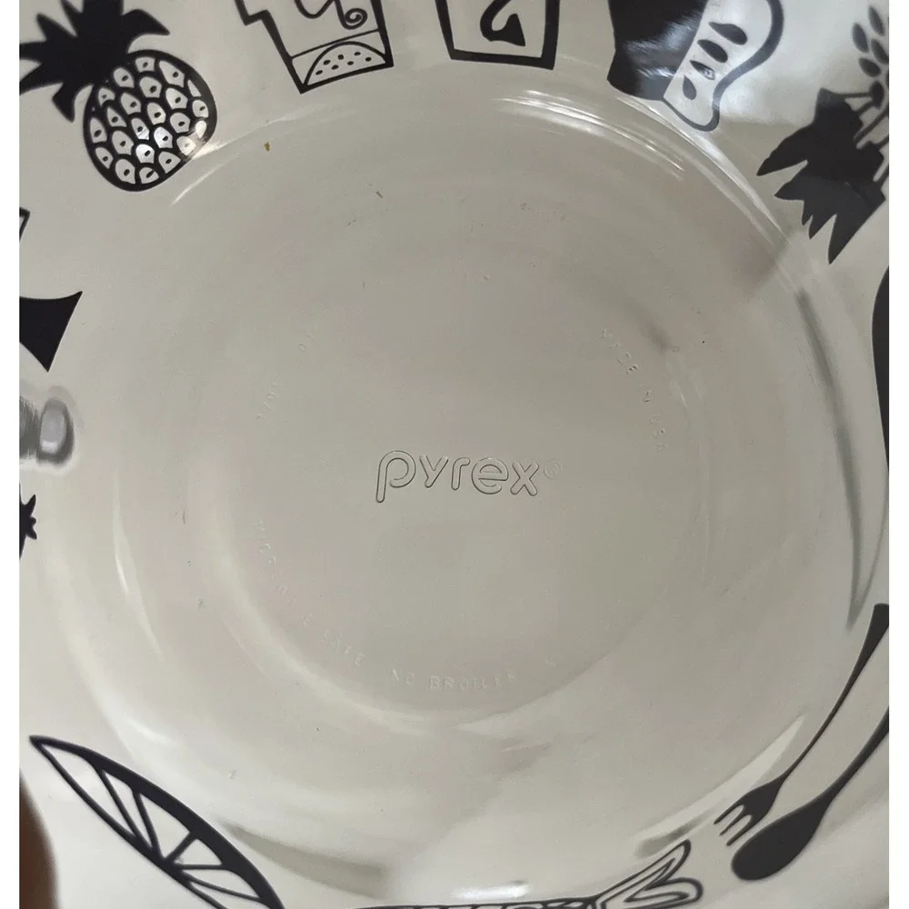 Set Of 4 Pyrex 7201 1 Qt Clear Glass Storage Bowl Purple Kitchen Design No Lid